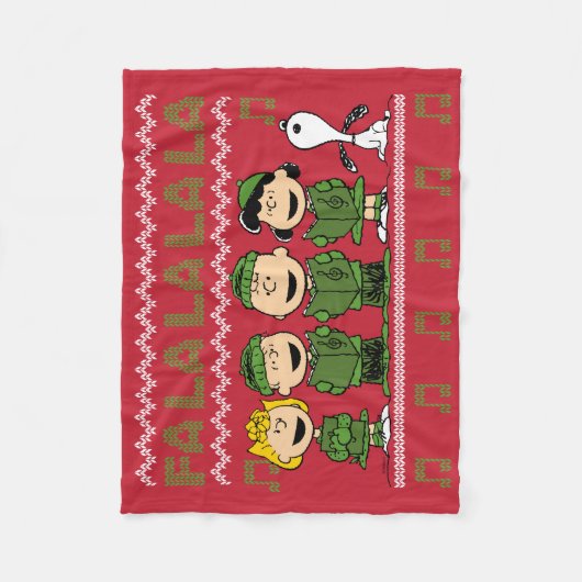 Caroling KerstSweater Graphic Fleece Deken (Voorkant)