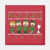 Caroling KerstSweater Graphic Magneet (Voorkant)