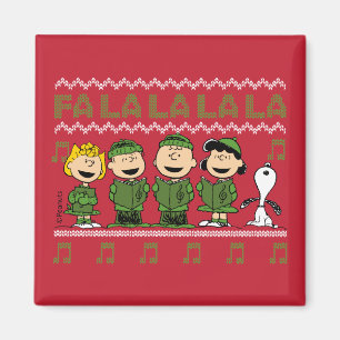 Caroling KerstSweater Graphic Magneet