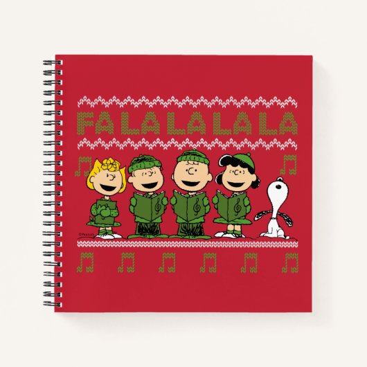 Caroling KerstSweater Graphic Notitieboek (Voorkant)