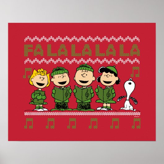 Caroling KerstSweater Graphic Poster (Voorkant)