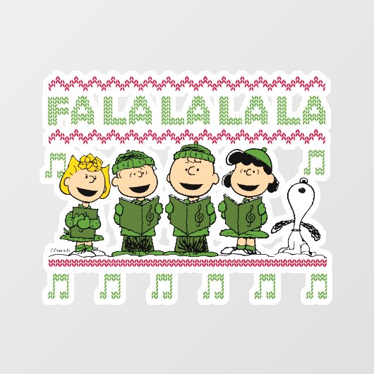 Caroling KerstSweater Graphic Raamsticker (Vel)
