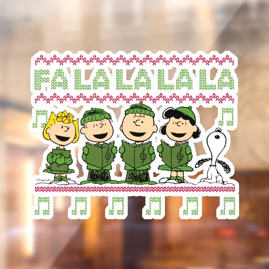 Caroling KerstSweater Graphic Raamsticker (Vel 2)