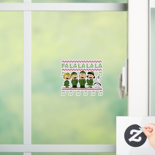 Caroling KerstSweater Graphic Raamsticker (Huis)