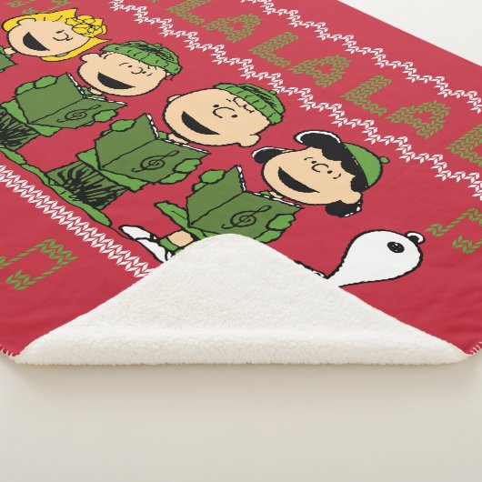 Caroling KerstSweater Graphic Sherpa Deken (3/4)