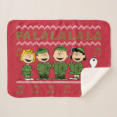 Caroling KerstSweater Graphic Sherpa Deken (Voorkant (horizontaal))