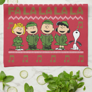 Caroling KerstSweater Graphic Theedoek