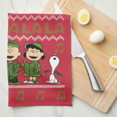 Caroling KerstSweater Graphic Theedoek (Quarter Fold)