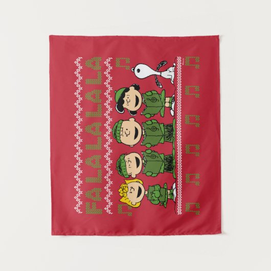 Caroling KerstSweater Graphic Wandkleed (Voorkant)