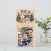 Caroling Kinder fotokaart Feestdagenkaart (Staand voorkant)