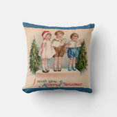 Caroling Kinder kerst Kussen (Voorkant)