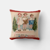 Caroling Kinder kerst Kussen (Voorkant)