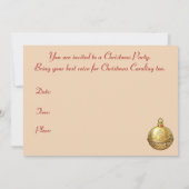 Caroling Kinder kerstfeestuitnodiging Kaart (Achterkant)