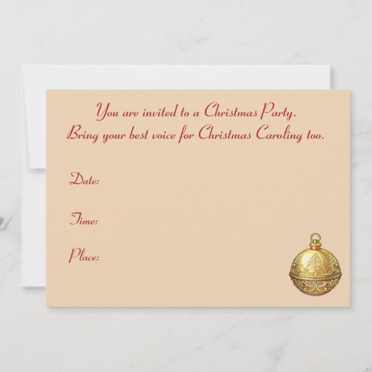 Caroling Kinder kerstfeestuitnodiging Kaart (Achterkant)