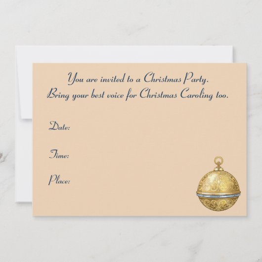 Caroling Kinder kerstfeestuitnodiging Kaart (Achterkant)