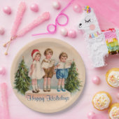 Caroling Kinder Vakantiepapier Borden Papieren Bordje (Feest)