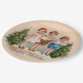 Caroling Kinder Vakantiepapier Borden Papieren Bordje (Gekanteld)