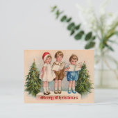 Caroling Kinder Victoriaans  Briefkaart (Staand voorkant)