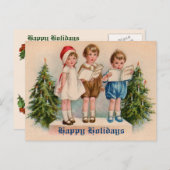 Caroling Kinder Victoriaans  Briefkaart (Voorkant / Achterkant)