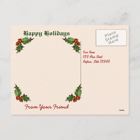 Caroling Kinder Victoriaans  Briefkaart (Achterkant)