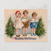 Caroling Kinder Victoriaans  Briefkaart (Voorkant)