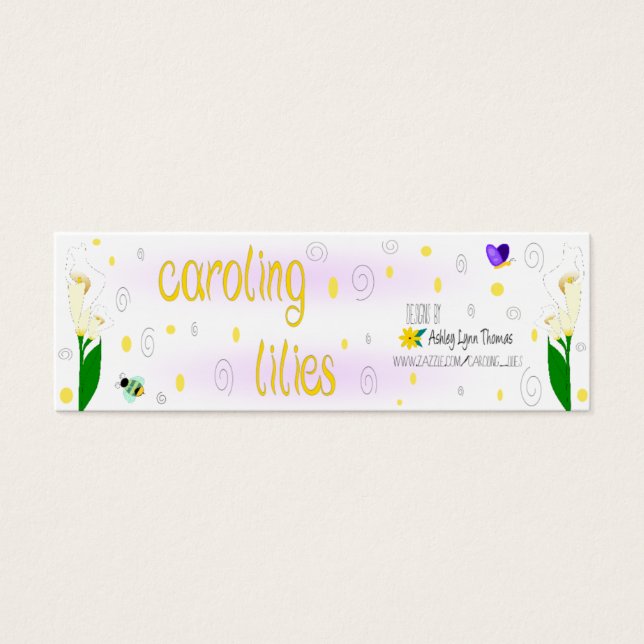 Caroling Lilies Mini Visitekaartjes (Voorkant)