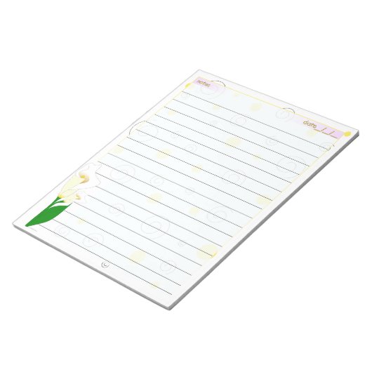 Caroling Lilies Notitieblok (Schuin)