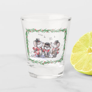 Caroling met Mic, Mac en Moe Shot Glass Glas