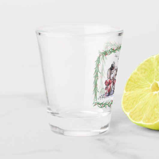 Caroling met Mic, Mac en Moe Shot Glass Shot Glas (Links)