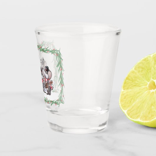 Caroling met Mic, Mac en Moe Shot Glass Shot Glas (Rechts)