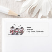 Caroling met Mic, Mac & Moe-Adresetiketten Etiket (Insitu)