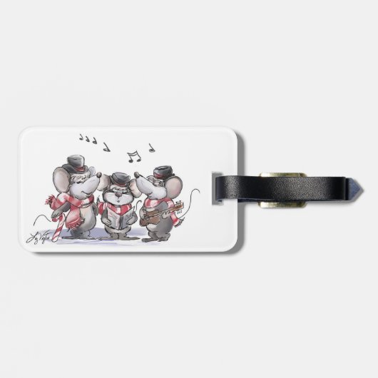 Caroling met Mic, Mac & Moe Bagagelabel (Achterkant horizontaal)