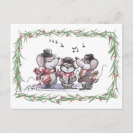 Caroling met Mic, Mac & Moe Briefkaart