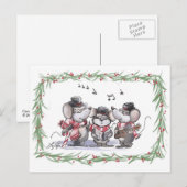 Caroling met Mic, Mac & Moe Briefkaart (Voorkant / Achterkant)