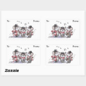 Caroling met Mic, Mac & Moe Gift Label Stickers (Vel)
