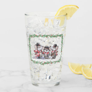 Caroling met Mic, Mac & Moe Glass Cup Glas