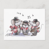 Caroling Mic, Mac & Moe Briefkaart (Voorkant)