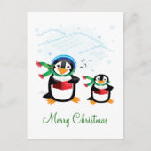 Caroling Penguins - Deck de Hallen Briefkaart (Voorkant)