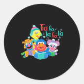 Caroling Sesame Street  Ronde Sticker (Voorkant)