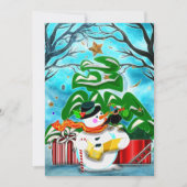 Caroling Snowman CUSTOM PARTY Kaart (Voorkant)