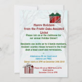 Caroling Snowman CUSTOM PARTY Kaart (Achterkant)