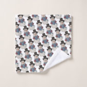 Caroling Snowman Kerstmis/Winter Towel Set Bad Handdoek (Wasdoekje)
