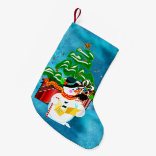 Caroling Snowman Kleine Kerstsok