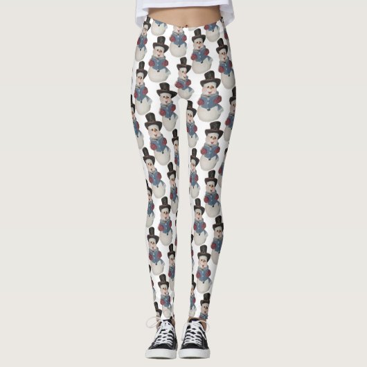 Caroling Snowman Leggings (Voorkant)