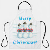 Caroling Snowmen, Vrolijk Kerstfeest, schorten (Voorkant)