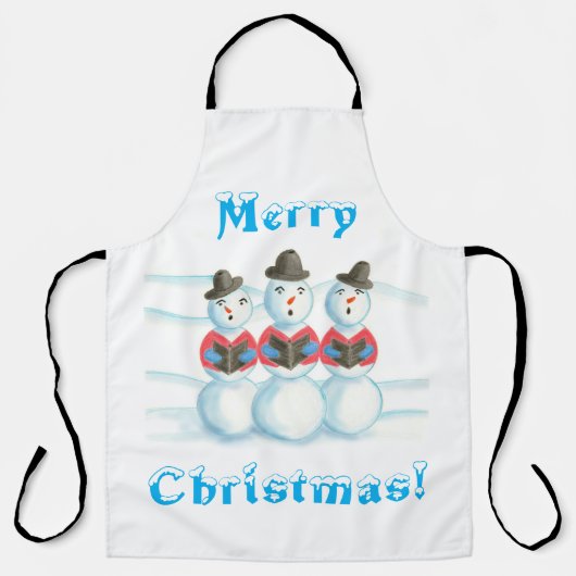 Caroling Snowmen, Vrolijk Kerstfeest, schorten (Voorkant)