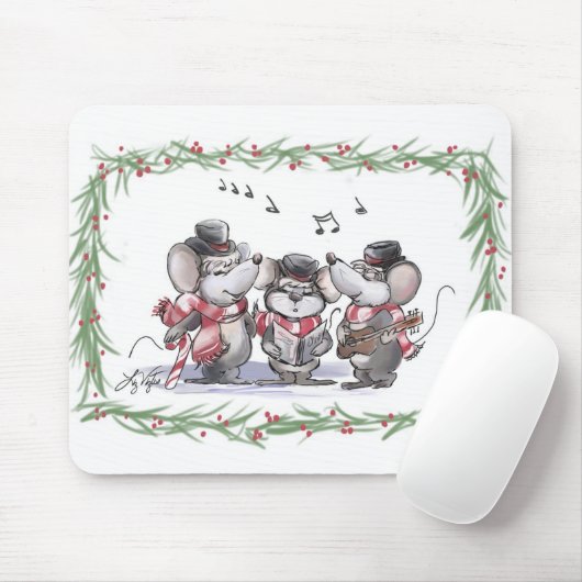 Caroling with Mic, Mac & Moe Mousepad Muismat (Met muis)