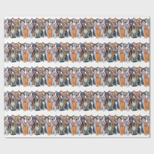 Carolingkatten Cadeaupapier (Vlak)