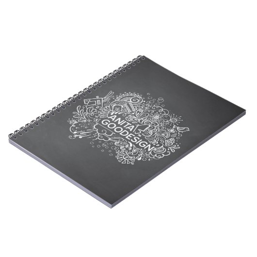 Carol's Doodles Spiral Notebook (zwart) Notitieboek (Linkerzijde)