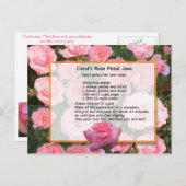 Carol's Roos Petal Jam Recipe Briefkaart (Voorkant / Achterkant)